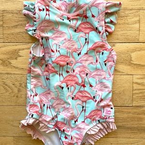 2T Girls Flamingo “Ruffle Butts” Bathing Suit